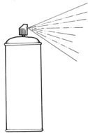 Clip Art of the hairspray bottle