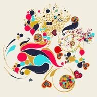 2010 Wedding Invitation Abstract Swirls Vector Art