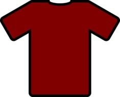 Clipart of Red Tshirt in a dark