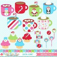 Christmas Hot Chocolate Candy Cupcakes