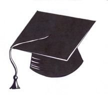 beautiful black Graduation Cap drawing