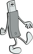 animated gray flash drive