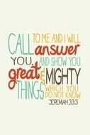 Jeremiah 33 Verse 3call to me, poster