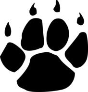 Clipart of Dog Paw Print