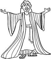 drawing of a man in a bathrobe