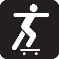 Skate Boarding Black At Clkercom Vector Online clipart N2