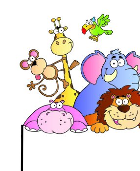 Cartoon Animals And Billboard Vector 03 Animal Free Download clipart