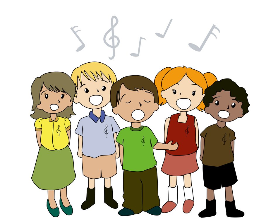 cartoon Children's Choir, five Singers