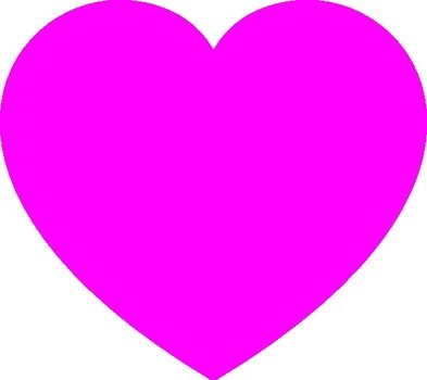 Solid Pink Heart At Clkercom Vector Online