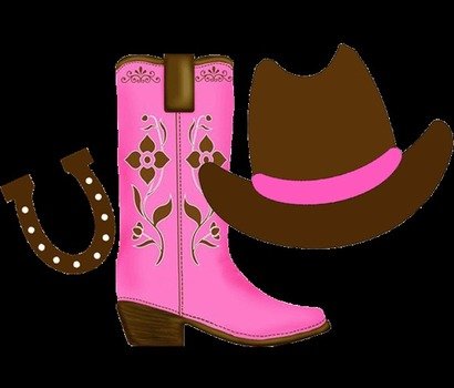 Cowgirl With Space On The Right For Each Team Member To Share clipart