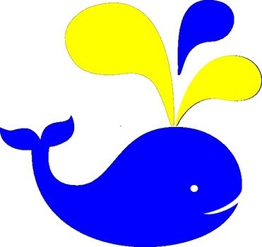 Blue & Yellow Whale At Clkercom Vector Online