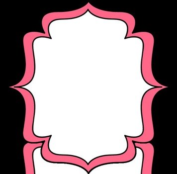 Full Page Pink Double Bracket Frame clipart