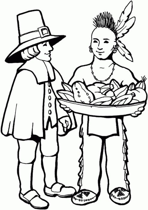 Home &gt Thanksgiving Pilgrim And Native American
