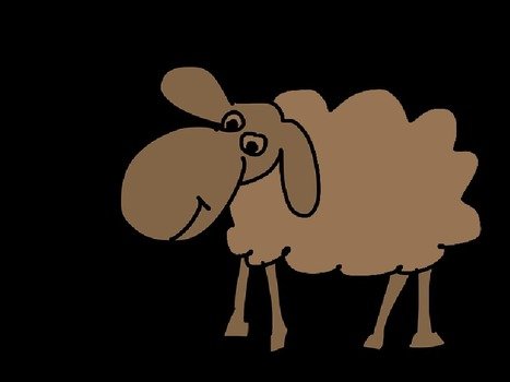 cartoon ship with big nose at black background