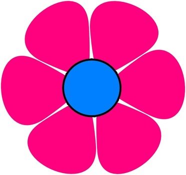 Blue Pink Flower Power At Clkercom Vector Online