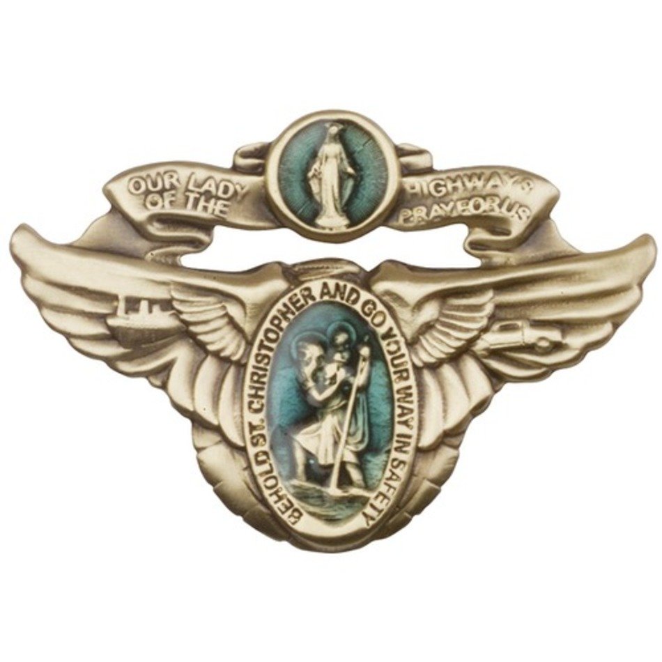 Antique Gold O l Of The Highway Visor Clip Catholic Company