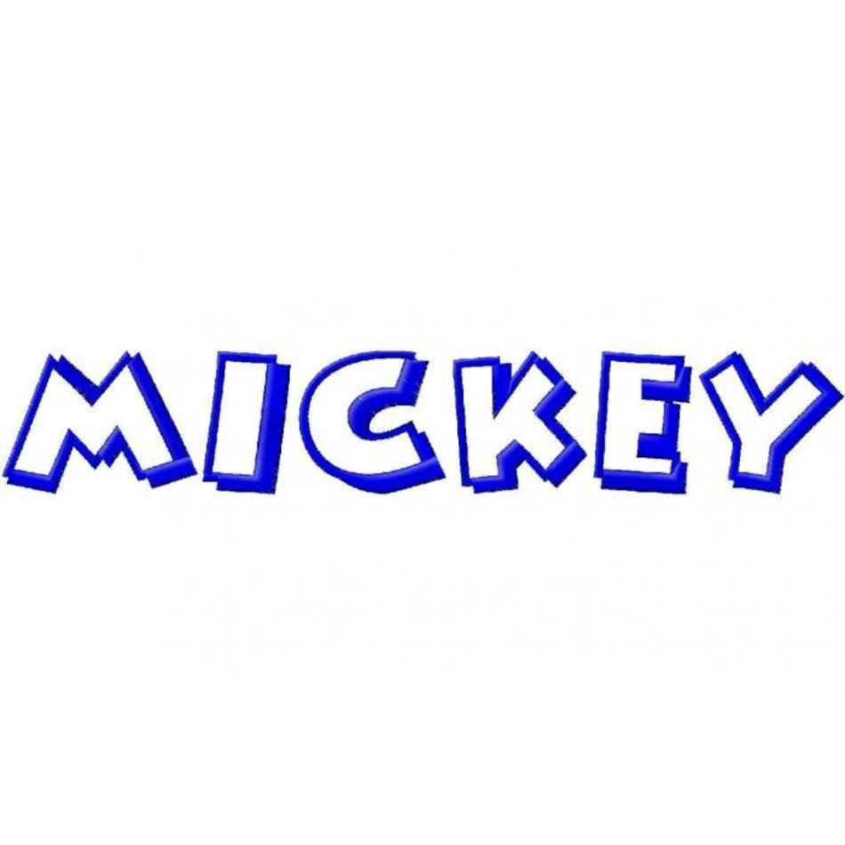 Mickey Font Embroidery Design Free Image Download