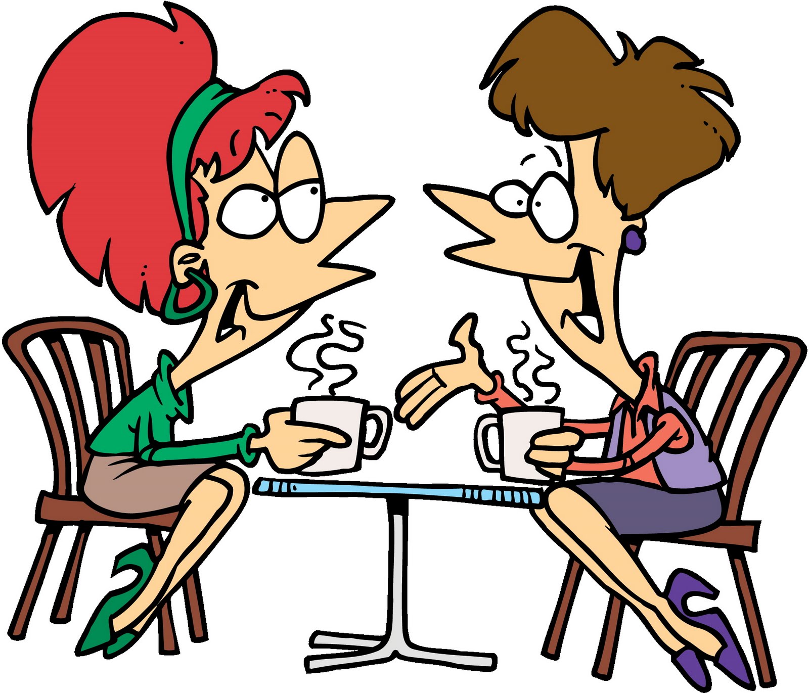 two cartoon girls talking