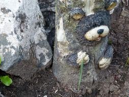 bear figurine on a stone