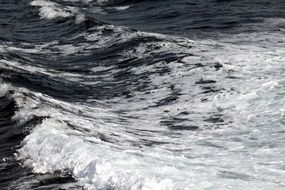 Ocean waves close up