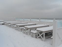 beach knokke snow