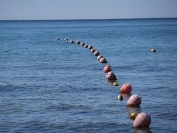 buoys in sea water