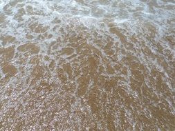 waves on a sand beach