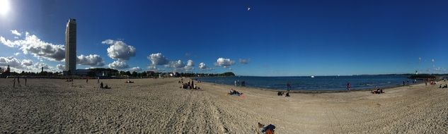 panorama of the beach in the city of travemunde