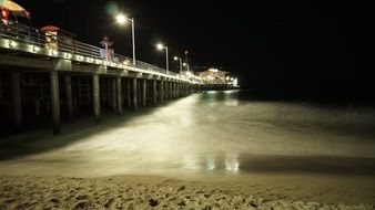 pier in the night lights