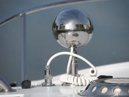 mirror ball on a boat