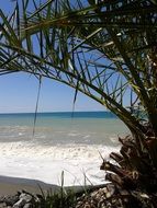 Wavy ocean beach in Italy