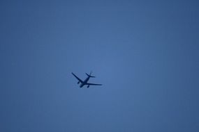 passenger jet in blue sky