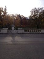 Terrace in autumnal park