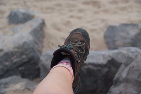 photo of a shoe for hiking