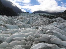 glacier summer close up