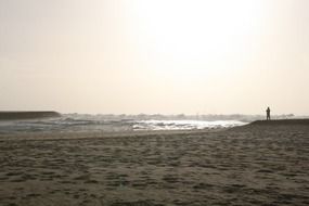 man on the beach in Portugal