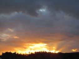 picture of the colorful clouds on sky