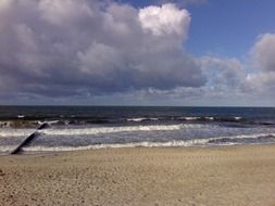 waves of the Baltic sea on the beach