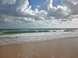 sandy beach, azure sea