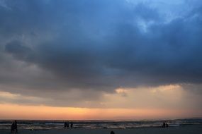 storm clouds over the north sea