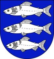 three fishes, coat of arms, illustration