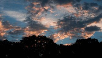 dusk sun clouds horizon sundown