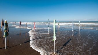 umbrellas on a summer beach