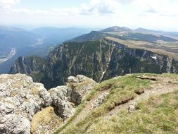 mountain valley of carpathians in romania europe