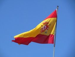 flag of Spain in the sky