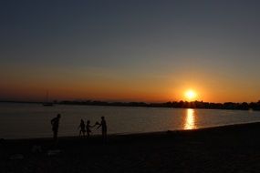 tranquil sunset on the beach