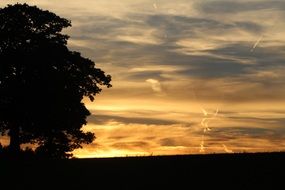 yellow sunset over nature in Luxembourg