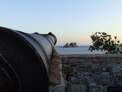Beach on a cannon island
