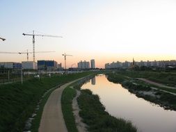 river in the city