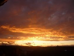 cloudy sky during sunset